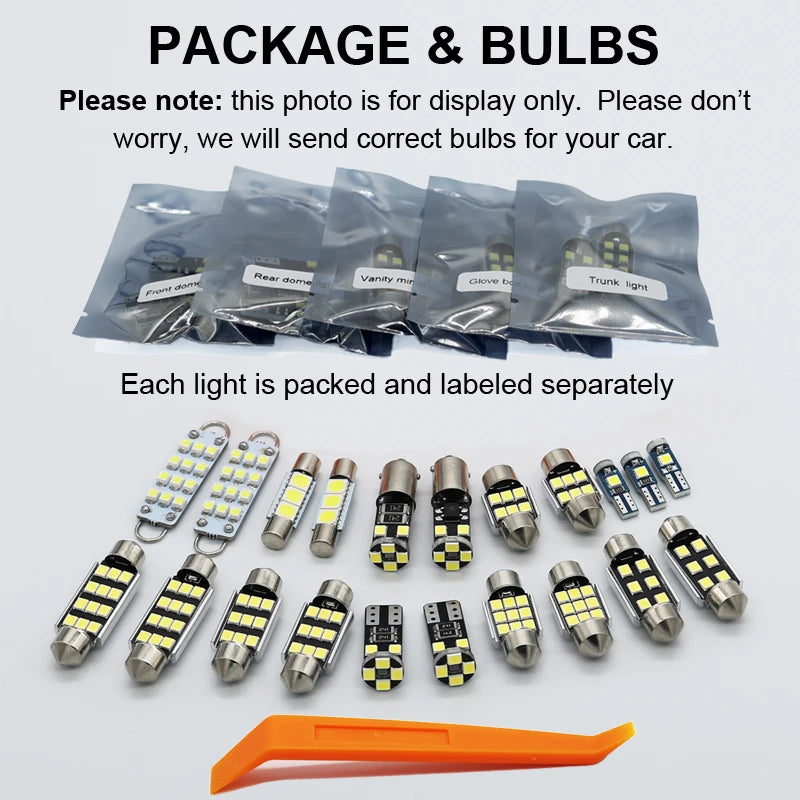 Complete Canbus LED Bulb Interior Dome Reading Door Luggage Light Kit For BMW 3 Series E36 E46 E90 E91 E92 E93 F30 F31 1992-2018