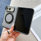 360° Rotating Bracket Magnetic Case For iPhone Duo For Magsafe PU Leather Shockproof Cover Funda