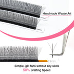 TDANCE 3D 4D 5D 6D Premade Fans Eyelash Extension W Style Faux Mink Natural Soft Bloom Lash Automatic Flowering Volume Eyelashes