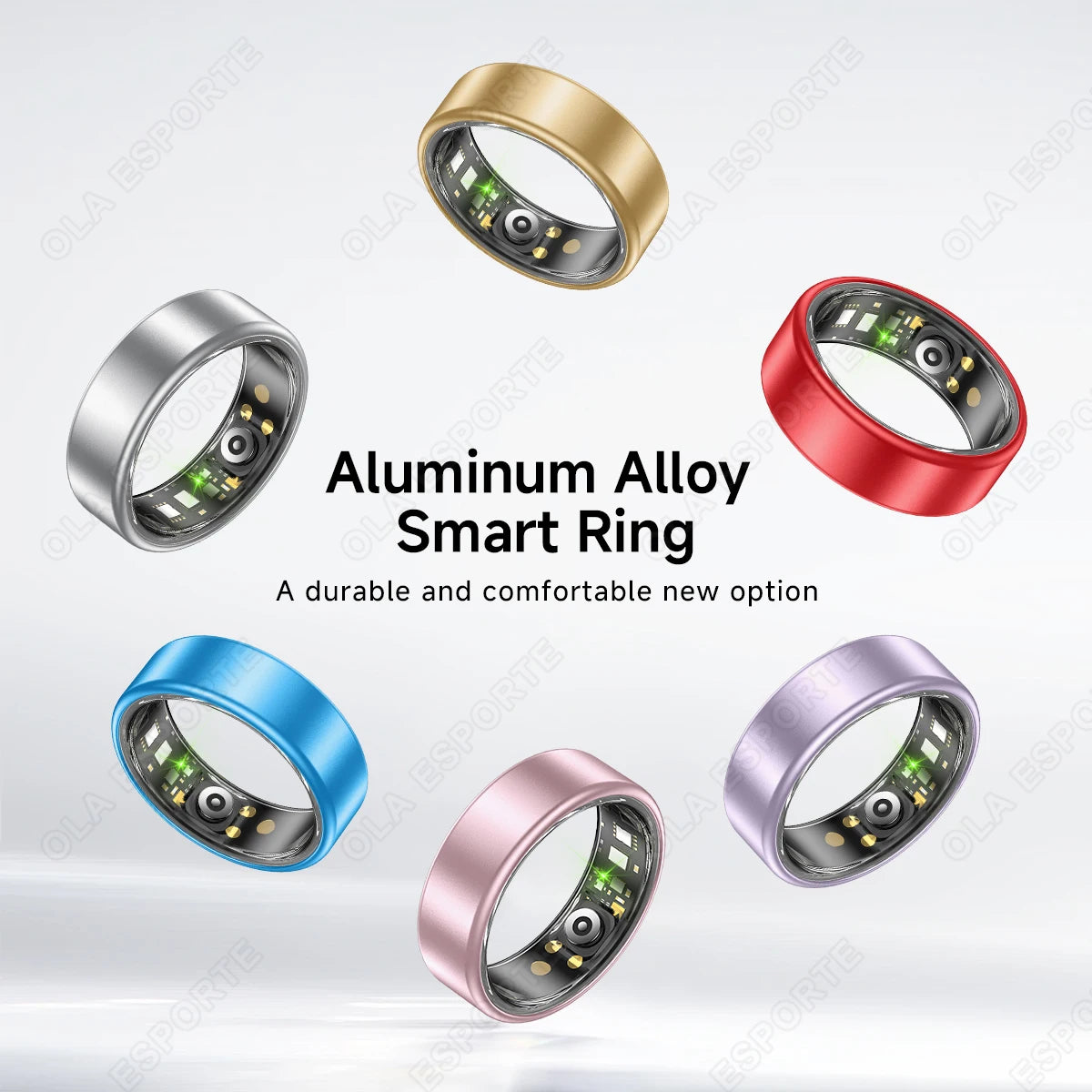 R10 Smart Ring with Charging Case Multi-color Ring Men Women Health Sleep Heart Rate Monitoring IP68 Waterproof Multi-sport Mode