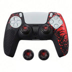 Para la funda del mando de PS5, carcasa de silicona antideslizante protectora compatible con el mando de PS5 con tapa de agarre para el pulgar