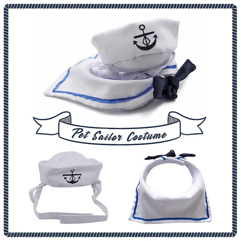 Funny Pet Cat Costumes Cat  Apparel Clothes For Halloween Christmas Cosplay Navy Sailor Costumes Jacket Cloak Dog Accessories