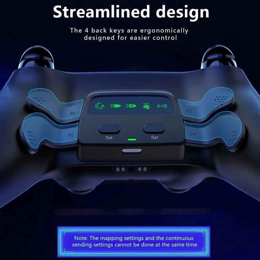Professional Gaming Gamepad Back Paddles Multi-function DIY Gamepad Extension Programmable Controller Back Buttons for PS5