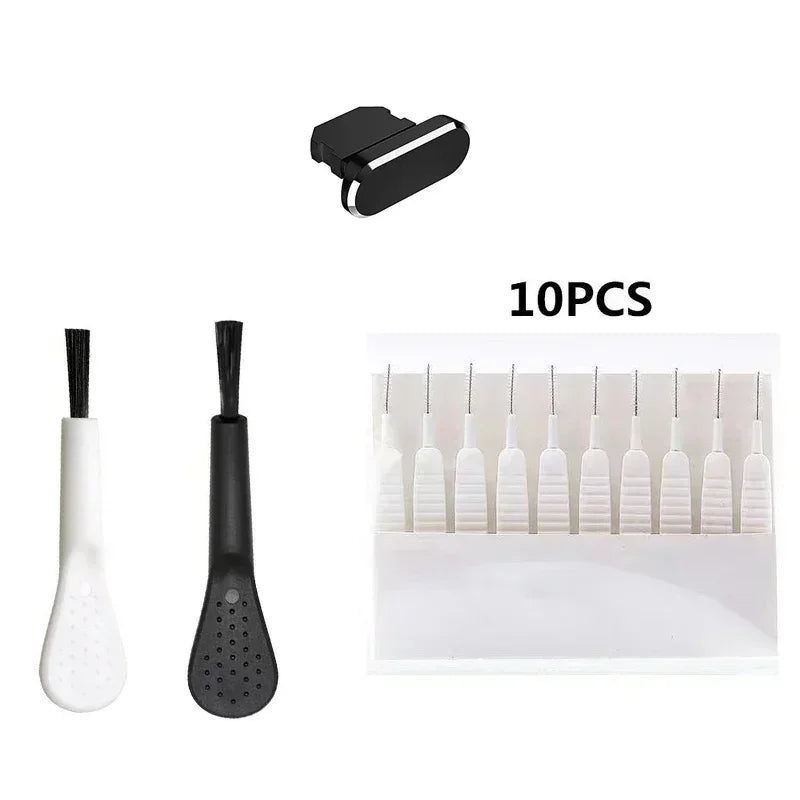 Mobile Phone Speaker Charging Port Cleaning Set Dust Plug for iPhone 16 15 14 Earphones Clean Kit Brush for Samsung Xiaomi
