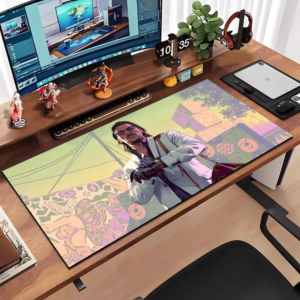 Game G-gta 6 Mouse Pad Large Anti-Slip Rubber Gaming MousePad Durable Desk Pad Thick Seam Edge Suitable For Office And Gaming