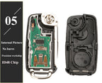 jingyuqin 3BT Remote Flip key 434MHz ID48 Chip for VW Volkswagen GOLF PASSAT Tiguan Polo Jetta Beetle Skoda Seat Car 5K0837202AD