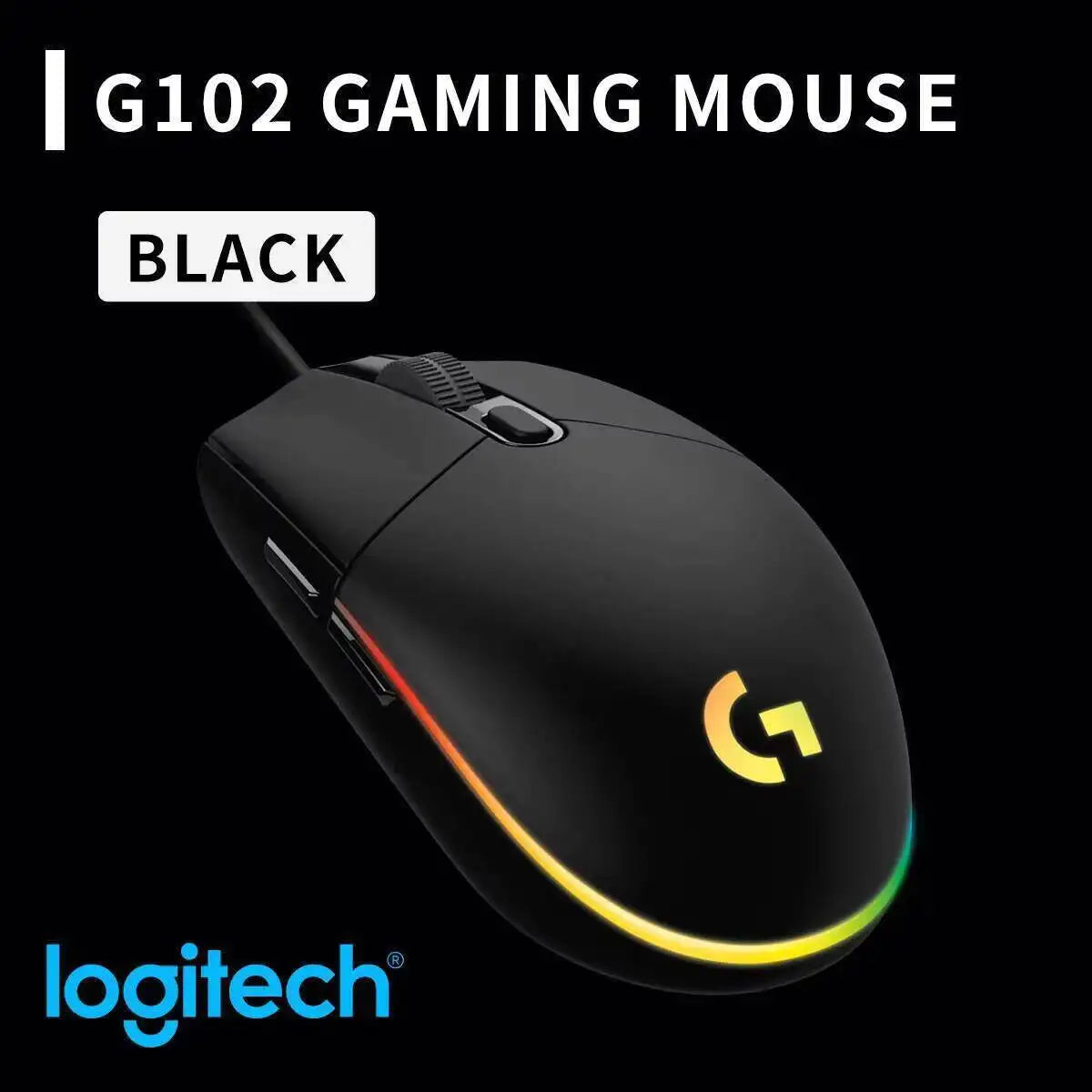 g102 Logitech G102/g203/g402 Logitech G102 Wired Gaming Mouse, Adjustable 200-8000 DPI, Comfort Grip, RGB Backlit for PC Laptops