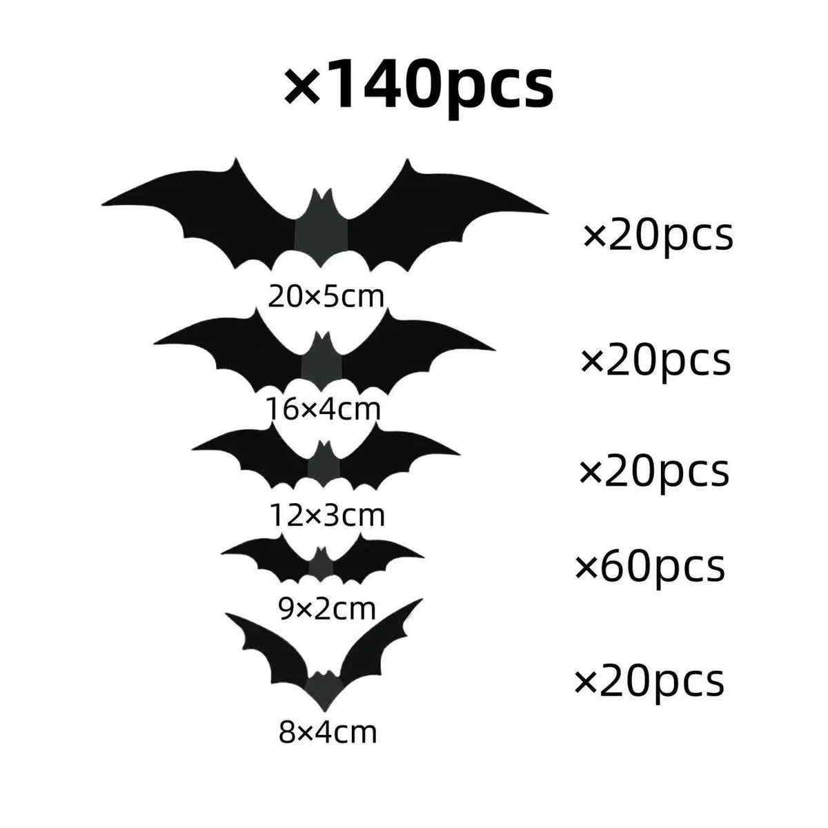 DIY Halloween Bat Decoration 3D PVC Bat Wall Sticker Black Bat Wallpaper Halloween Real Horror Prop