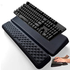 Keyboard Wrist Rest, Ergonomic Memory Foam Wrist Support for Typing & Gaming, Tilted Keyboard Pad, Aesthetic Desk Accessories Fo