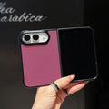 High Quality Solid Color Woven Texture Shockproof Folding Phone Case For IPhone Duo Fashionable Phone Protective Case