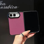 High Quality Solid Color Woven Texture Shockproof Folding Phone Case For IPhone Duo Fashionable Phone Protective Case
