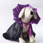Halloween Pet Costume Cloak with Easy to Wear Laceup Tied Design Comfortable Polyester Dog Cosplay Outfit for Parties 87HA