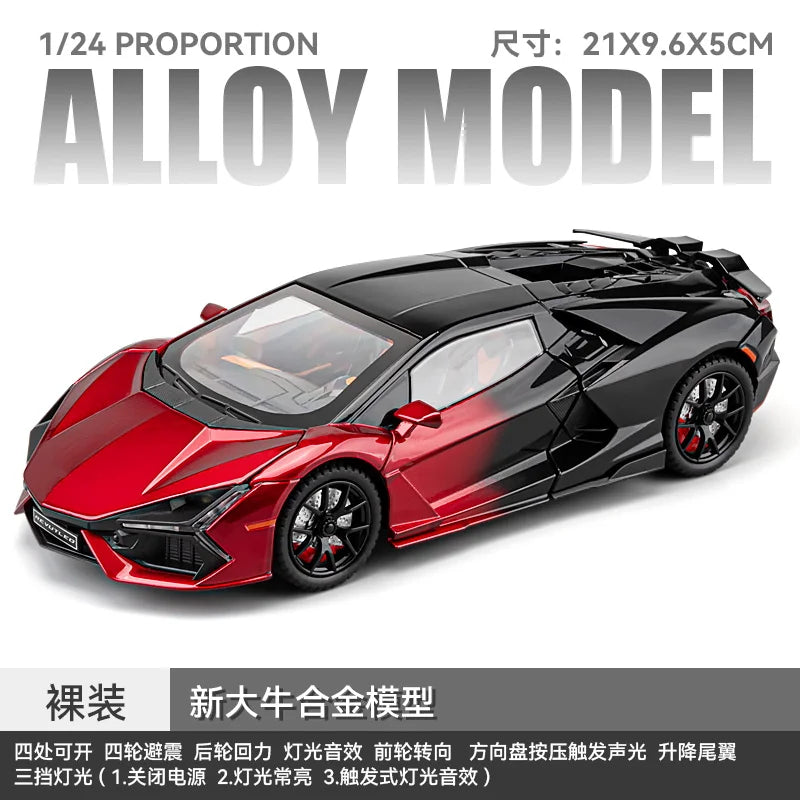 1:24 Lamborghini Revuelto Super Sports Car Alloy Metal Diecast Model Car Ornament Decoration Collectibles Kids Toy Birthday Gift