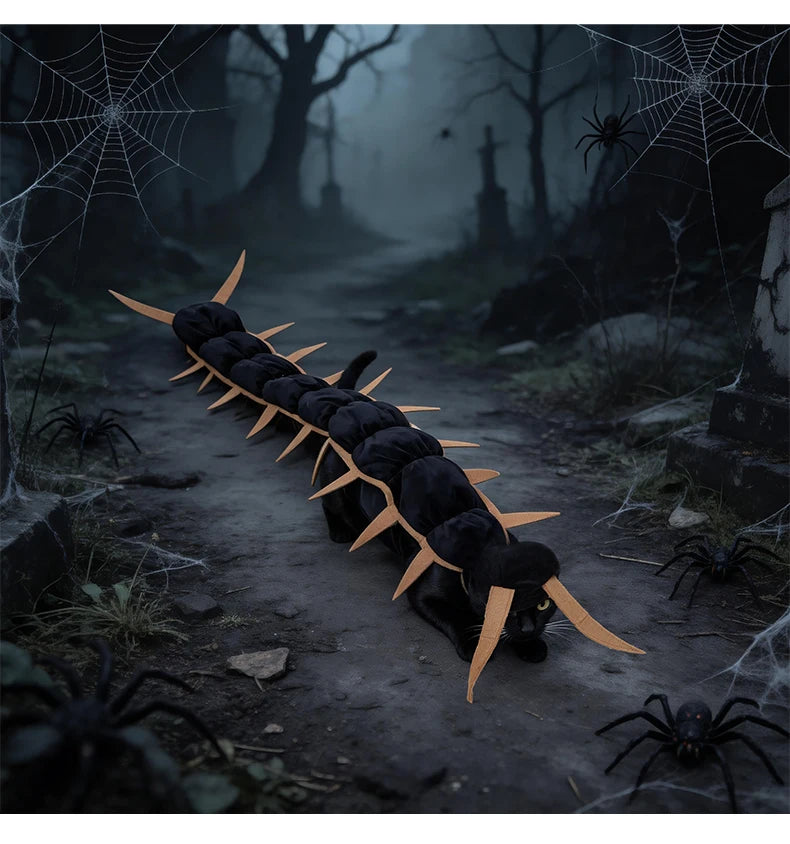 Halloween Costume for Cats Realistic Centipede Small Pets Costume Funny Pet Dress-Up Outfit Cute Cat Costume for Party & Holiday