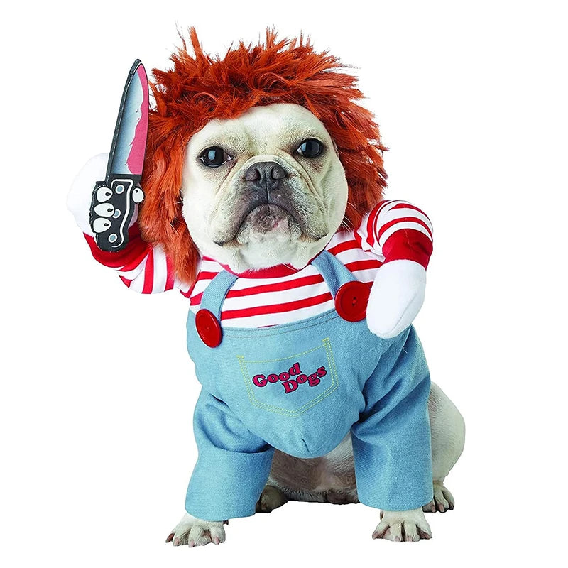 Halloween Dog Costumes Funny Dog Clothes Adjustable Pet Cat Cosplay Costume Sets Novelty Clothing For Medium Large Dogs Pug 2023