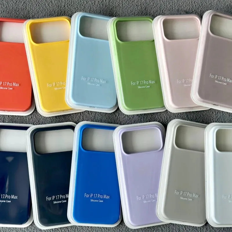 Original Official Silicone Case For iPhone 17ProMax 16 13 12 15 14 Pro Phone Cases For iPhone 16 13Pro 17 11 14 15 Pro Max Cover