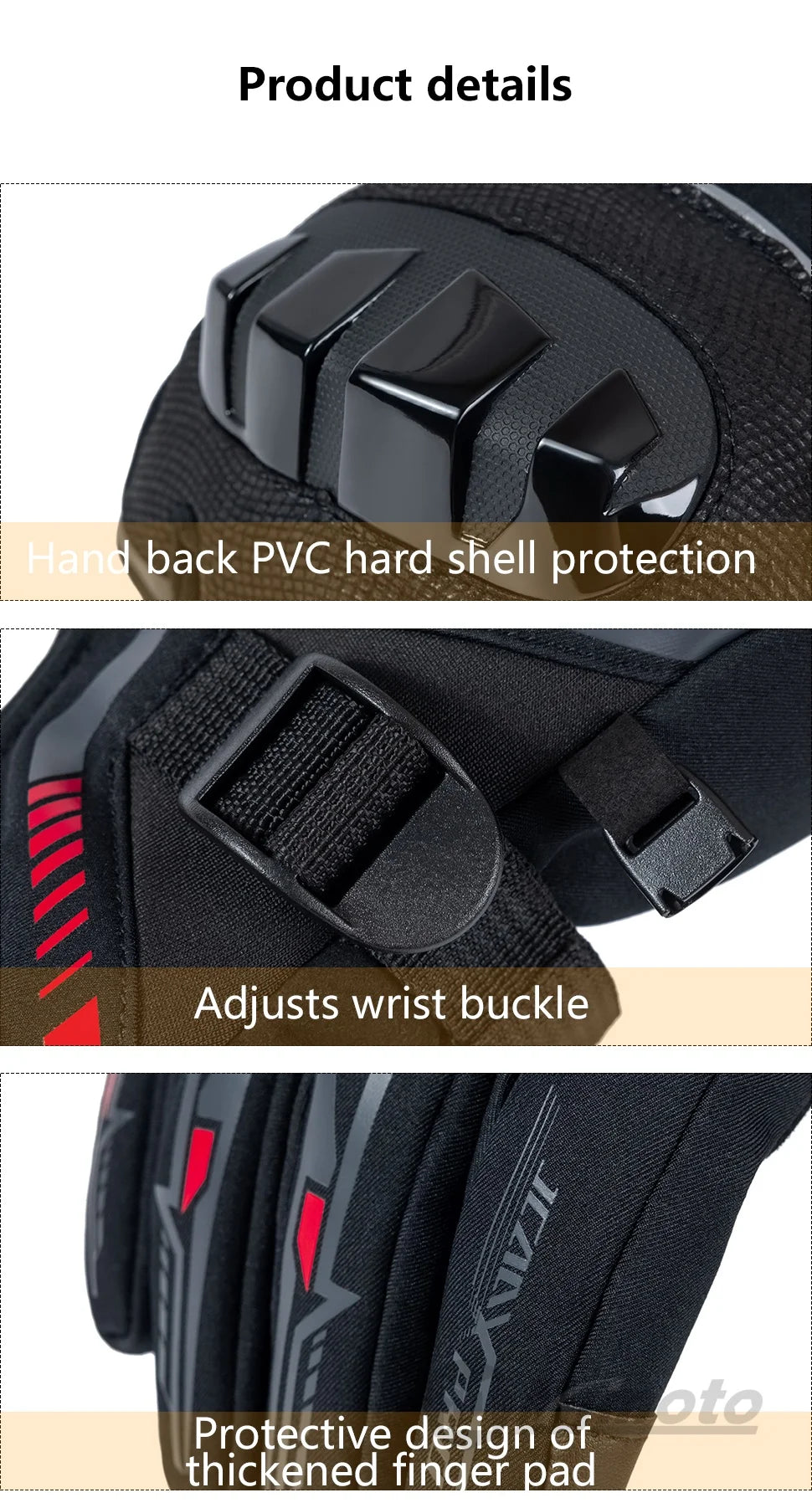 Winter Motorcycle Gloves for Men Women Waterproof Warm Cold Weather Riding Gloves Touchscreen for ATV UTV Road Racing Snowmobile