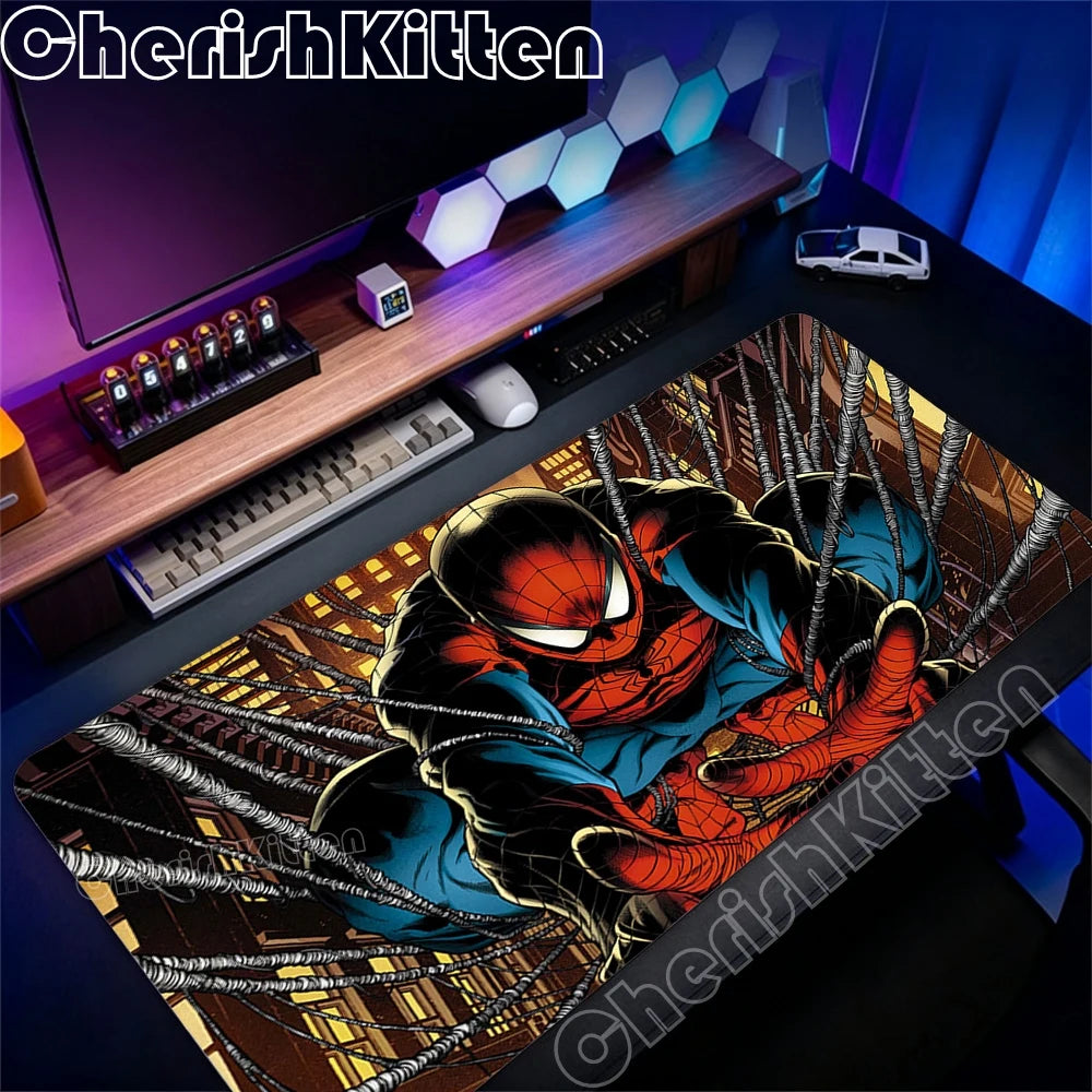 Marvel Spider-Man Mousepad Large Game Mouse Pad Gamer 900x400mm Keyboard Pad Pc Computer Desk Mat Gaming Pads Esports Mouse Mats