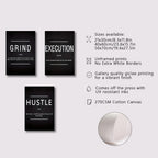 3pcs/Set Canvas Posters Grind Hustle Execution Motivational Wall Art Poster Home Living Room Bedroom Office Wall Art Decor