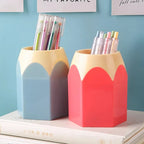 Cute Pencil Holder Desk Organizer Stationery Storage Box   Large Mouth Pen Holder Makeup Brush Organizer Box Office Accessories