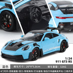 1:24 911 GT3 RS Alloy Sports Car Model Collection Ornament Toy Vehicle Diecast Miniature Voiture Boyfriend Gift