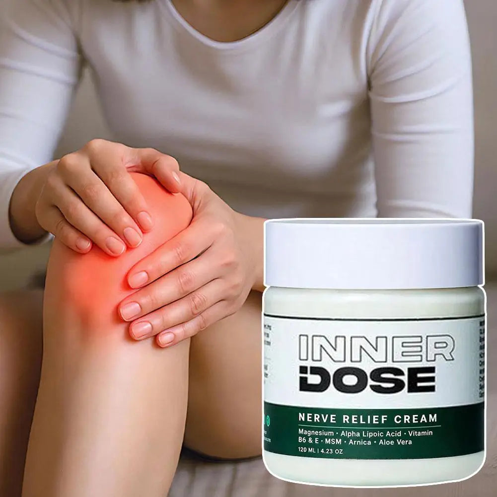 120ml Inner Dose Nerve Soothing Cream Magnesium MSM Arnica Extract Moisturizing Body Lotion for Joint & Muscle Discomfort Relief