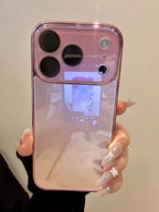 Luxury ice-Tempered Glass Camera Case For iPhone 18 17 16 15 14 13 12 11 Pro Max Plating Candy Armor Shockproof Glossy Cover
