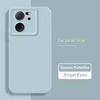 Durable Matte Angel Eyes Case for Xiaomi 13T 13 T Pro Shockproof Soft Square Liquid Silicone Original Mi13T 13TPro 5G Back Cover