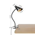 LED Desk Lamp Plug-In Knob Switch Five Level Dimming Desktop Reading Lamps Bedroom Dormitory  Clip Type Iron Bedside Desk Light