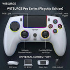 WITSURGE Hall Effect PS5 Controller,Wireless Anti-Drift Gamepad,Dual Hall Joysticks&Triggers,Macro Back Buttons,1500mAh, RGB