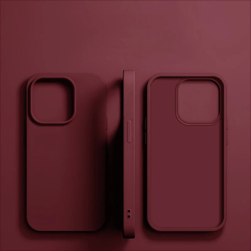Luxury Liquid Silicone Phone Case for APPLE iPhone 18 13 12 14 15 16 Pro Max Cases for iPhone 17 Pro Shockproof Protector Cover