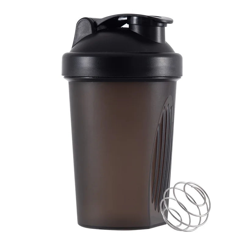 400ML Shaker Bottles Colorful  Whey Protein Powder Mixing Bottle Fitness Gym Shaker Outdoor Portable Plastic Drink Cup