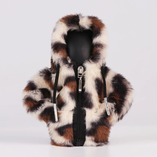 Velvet Hoodie Gear Shift Cover with Zipper