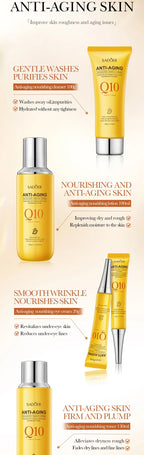 Coenzyme Q10 and Vitamin E Anti-Aging, Anti-Wrinkle, and Moisturizing Skincare Set