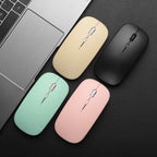 Wireless Mouse Dual Modes Bluetooth-compatibl 2.4G Portable Office Mouse for Laptop Notebook PC MacBook Battery Gaming Mouse