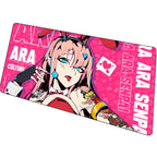Computer Desk Mat Anime Girl Leather Mouse Pad Kawaii Office Extended Mousepad Gaming Accessories Non-slip HD Printing Carpet
