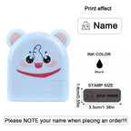 Personalized Cute Name Stamp Waterproof Clothing Label for Kids Self Ink Stamp for Kindergarten School Bags Custom Stamp