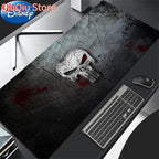 HD Print Anime Mouse Pad Office Computer Gamer Mousepad Laptop P-punisher Keyboard Pad PC Terror Skull Logo Gaming Desk Mice Mat
