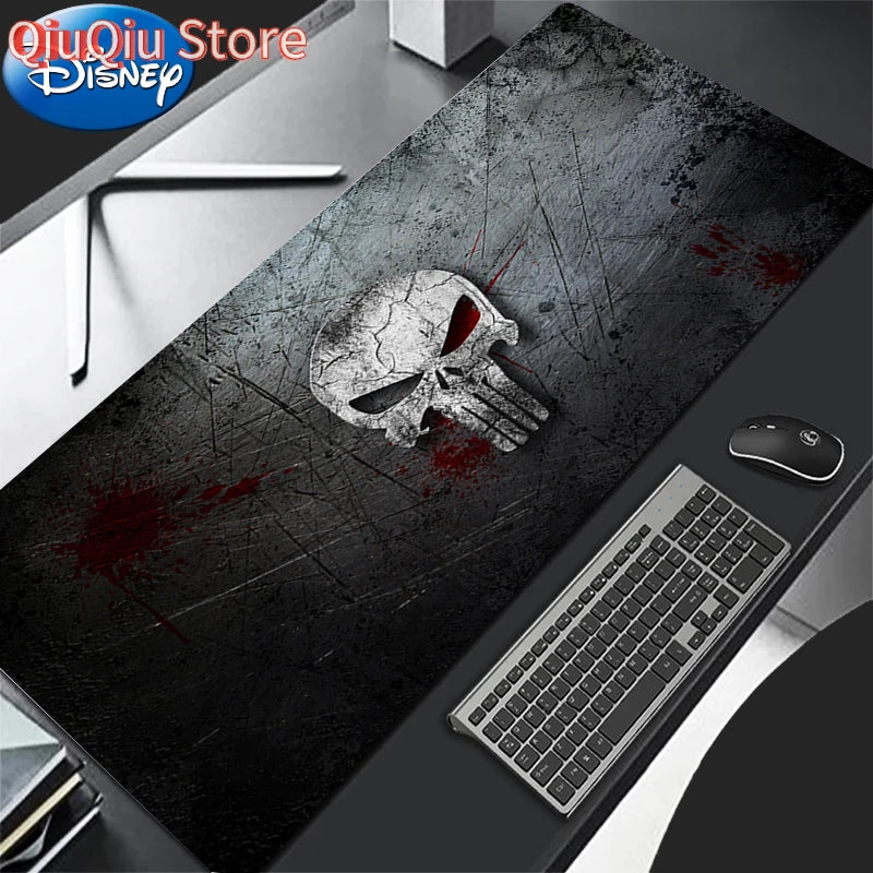 HD Print Anime Mouse Pad Office Computer Gamer Mousepad Laptop P-punisher Keyboard Pad PC Terror Skull Logo Gaming Desk Mice Mat