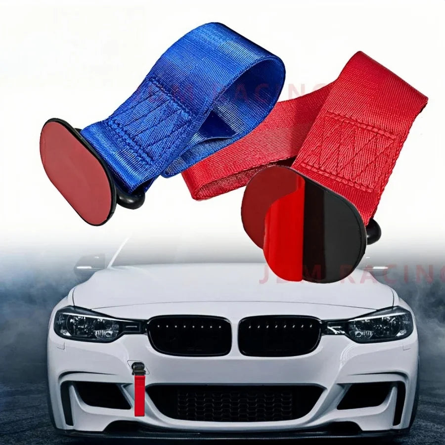 High Strength Car Color Pendant Tow Strap Belt Tow Rope Sticker Ribbon Car Decorations Sticker Trailer Ropes Bumper Towing Strap