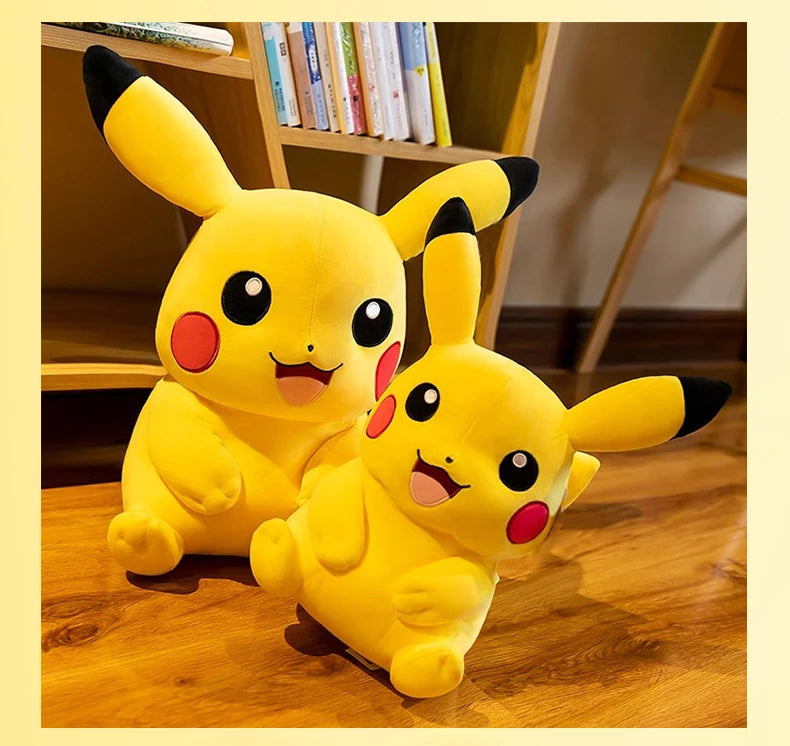 Large Original Pokemon Pikachu Stuffed Plush Toys Plushie Soft Animal Kawaii Anime Doll Throw Pillow Birthday Gift For Kids Baby
