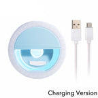 1 USB-Ladekabel LED Selfie-Ringlicht Einstellbare Helligkeit Handy-Kamera-Fülllicht für iPhone Samsung Xiaomi Huawei
