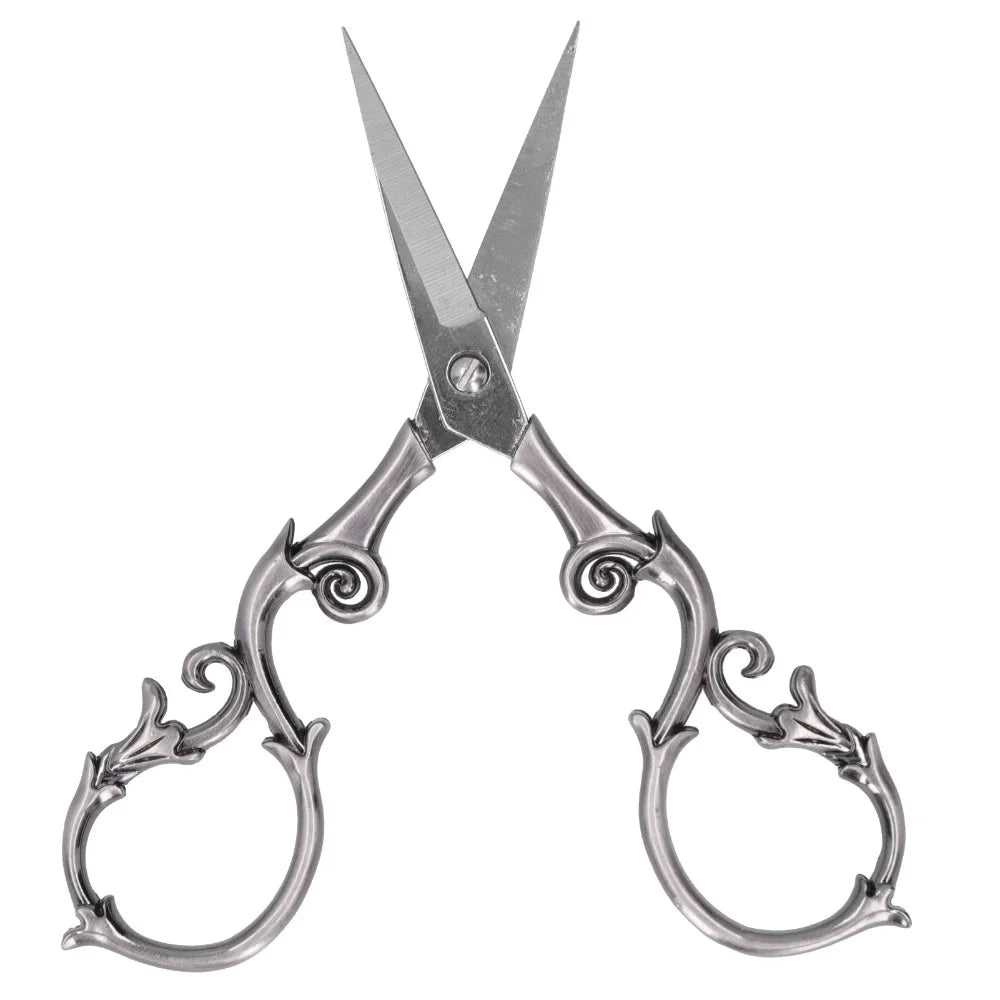 Portable Stainless Steel Retro Scissors Gourd Shape 4.3 Inch Embroidery Scissors Sewing Scissors Needlework Art