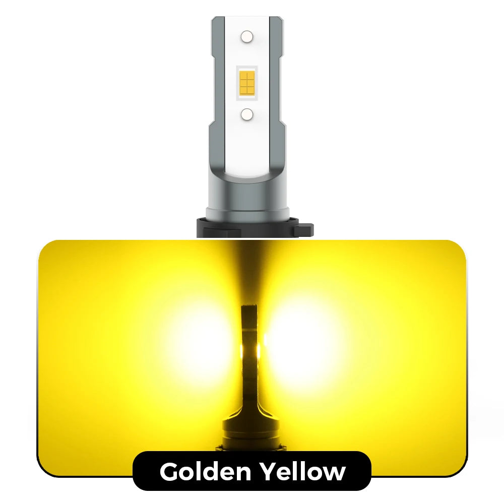 BMTxms 2Pcs 60W 12000LM Canbus H8 H11 9005 9006 Car LED Light Fog Light H9 HB3 HB4 9145 H10 LED Fog Lamp 6500K 3000K 12V Diode