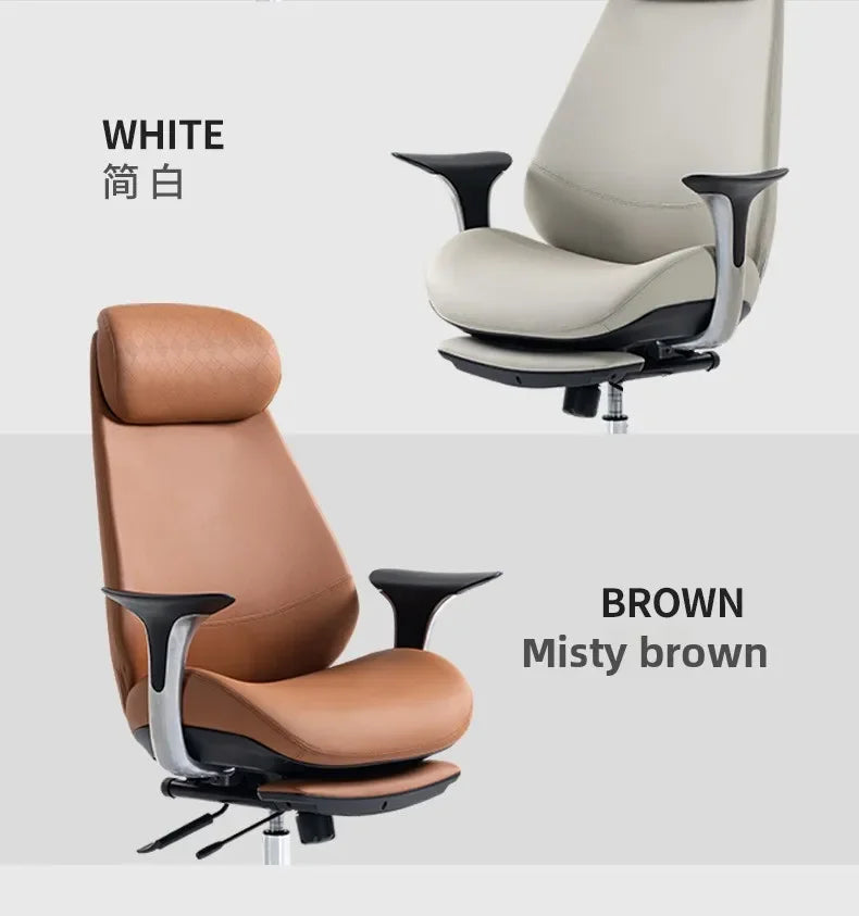 leather boss chair, executive chair, swivel chair, lunch break, carefree computer chair, sedentary and comfortable study home