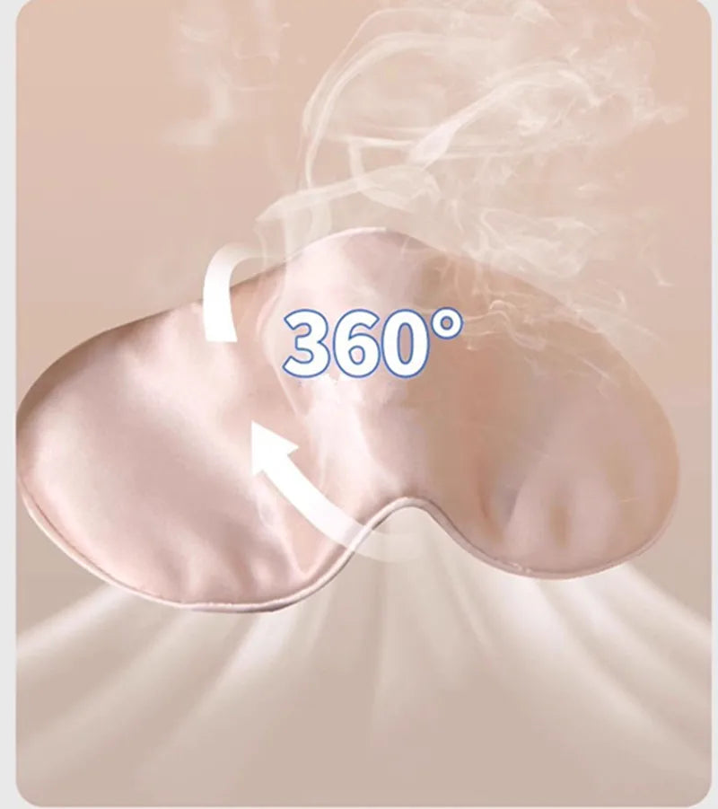 Double-Sided Silk Sleeping Eyeshade Light Blocking Breathable Travel Sleep Eye Mask Shields Protective Safety Goggle Eye Wear