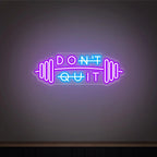 Don't Quit Neon Sign, Custom Home Gym Decor Neon Sign,Gym Motivational Quotes Wall Fitness Decor ,Personalized Business Sign