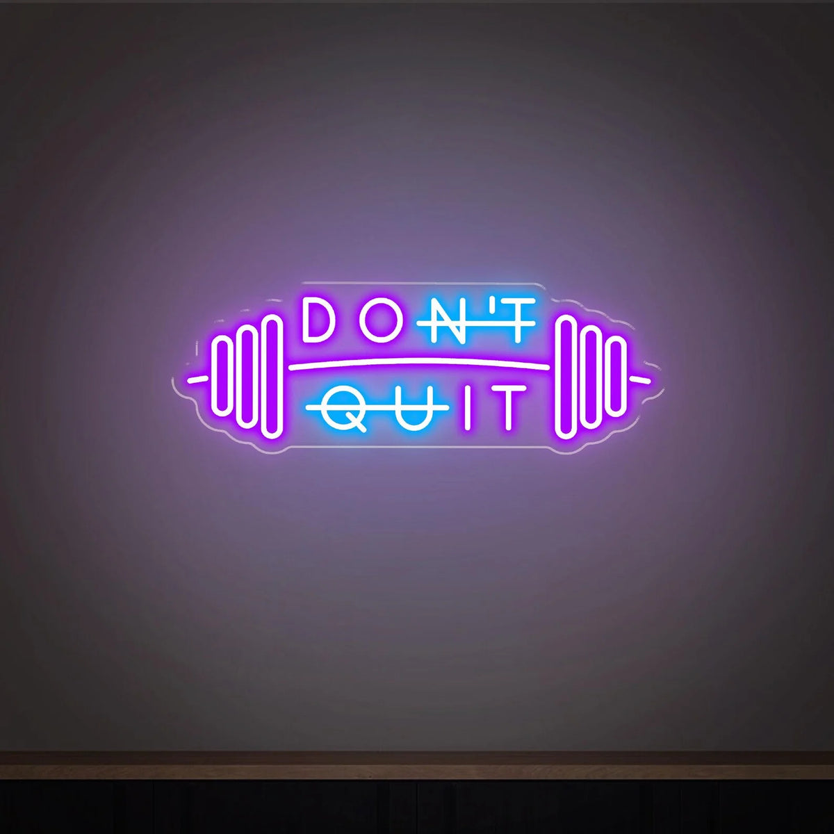Don't Quit Neon Sign, Custom Home Gym Decor Neon Sign,Gym Motivational Quotes Wall Fitness Decor ,Personalized Business Sign