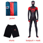 BEAST KINGDOM Spider Miles Morales Cosplay Halloween Jacket Bodysuit Mask Party Costume Suits Spider Miles Fantasy for Unisex