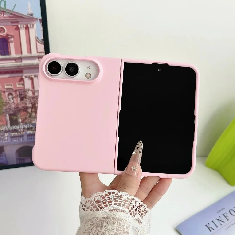 for iPhone Duo Slim Thin Matte PC Folding Phone Case for iPhone Duo Solid Color Soft Touch Shockproof Back Cover Capa